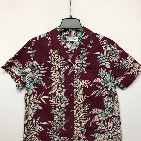 Tori Richard Uniforms Women Hawaiian Button Shirt Top Size Large Floral B260 -29 - Picture 7 of 12